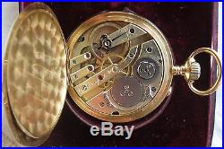Le Roy Pocket Watch open face 18K solid gold case 50 mm. In diameter