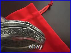 Ligne Droite Case Pocket Watch Carriage Silver 800 Locomotive Antique 1800