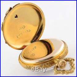 Longines 14K Solid Gold High Relief Ornate 21.5mm Ladies Pocket Watch Swiss Case