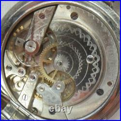 Longines 24 Hours Pocket Watch Open Face Nickel Chromiun Case 55 mm in diameter