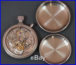 Longines Cal. 262 1968 Olympic Pocket Watch Stopwatch Rattapante Chronograph Case