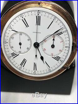 Longines Chronograph Pocket Watch In 14k Hunter Case