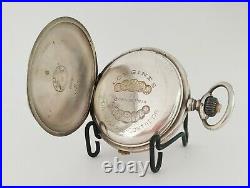 Longines Chronograph Pocket watch. 900 silver case enamel dial all original