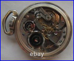Longines GTC 24 hours military chronometer pocket watch open face silver case