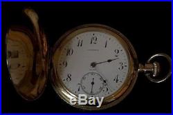 Longines Pocket Watch With Beautiful 14k Gold Hunters Case! Pristine Condition