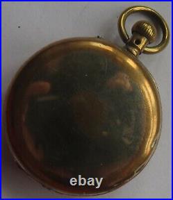 Longines Pocket Watch open face gold filled case 49 mm. In diameter
