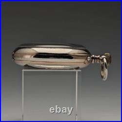 Longines pocket watch 1911 Antique Niero decorated silver side case working