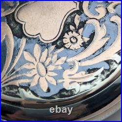 Longines pocket watch 1911 Antique Niero decorated silver side case working