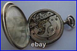 Longines pocket watch open face silver carved case load manual