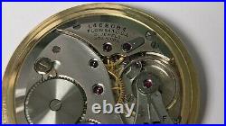 Lord Elgin Pocket watch. Working beautifully gold/yellow. 14K gold case