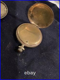 Lot Of 5 Swiss Made Pocket Watches. Waltham. Expoga. Remontoir. Diana. Corveta