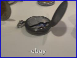 Lot Of 5 Swiss Made Pocket Watches. Waltham. Expoga. Remontoir. Diana. Corveta