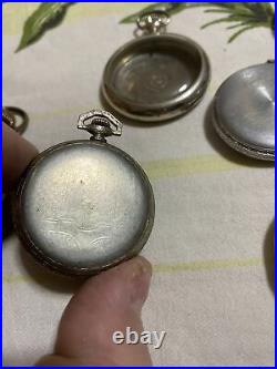 Lot of 16 pocket watch cases Good Usable Condition Or Refurbish. Stag, Train. Ect