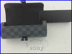Louis Vuitton Damier Graphite 3 Watch Case N41137 Retails $1,220
