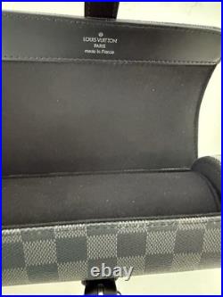 Louis Vuitton Damier Graphite 3 Watch Case N41137 Retails $1,220