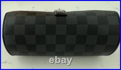 Louis Vuitton Damier Graphite 3 Watch Case N41137 Retails $1,220