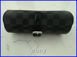 Louis Vuitton Damier Graphite 3 Watch Case N41137 Retails $1,220