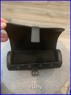 Louis Vuitton Monogram Eclipse 3 Watch Case M43385 Black