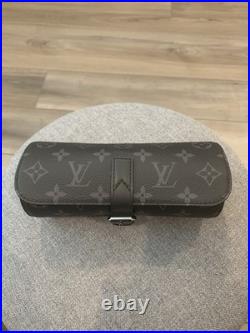 Louis Vuitton Monogram Eclipse 3 Watch Case M43385 Black