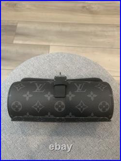 Louis Vuitton Monogram Eclipse 3 Watch Case M43385 Black
