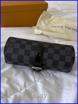 Louis Vuitton Monogram Eclipse 3 Watch Case M43385 Retails $1,220