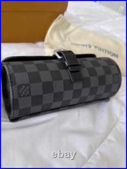Louis Vuitton Monogram Eclipse 3 Watch Case M43385 Retails $1,220