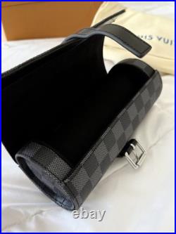 Louis Vuitton Monogram Eclipse 3 Watch Case M43385 Retails $1,220