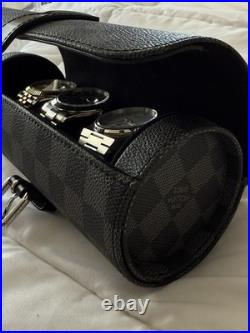 Louis Vuitton Monogram Eclipse 3 Watch Case M43385 Retails $1,220