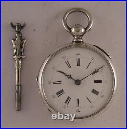 Lovely Silver Case Cylindre 150-Years-Old French Pocket Watch Serviced PERFECT