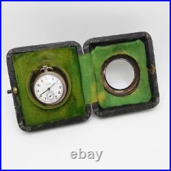 Lyceum Sterling Silver Pocket Watch w. Flower Case Stand Sold As Is For Parts