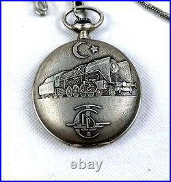 MANUAL POCKET WATCH INCABLOCK SWISS MADE SILVER CASE 1950s RARE COLLECTIBLES