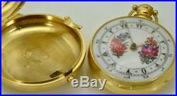 MUSEUM 18k gold plated pair case Verge Fusee watch by H. Bourn. Ottoman c1792