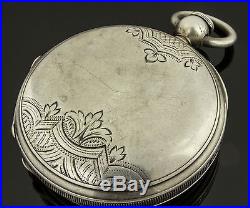 Marion N. J Watch Co Coin Silver Key Wind Hunting Case Pocket Watch Circa 1872