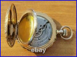 Marvin Pocket Watch Hunter case Gold Plated mouvement 15s