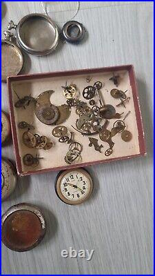 Mega Lot Of Pocket Watches Movements And Cases BEST OFFER