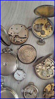 Mega Lot Of Pocket Watches Movements And Cases BEST OFFER