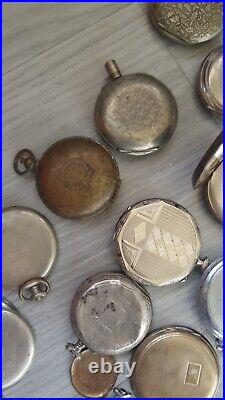 Mega Lot Of Pocket Watches Movements And Cases BEST OFFER