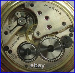 Moeris Pocket Watch Open Face gold filled case load manual all original