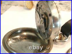 Monster Elgin Pocket Watch in Alaska Metal Case-60.2 MM Serviced 7 Jewel