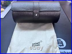 Montblanc watch roll travel case leather. Holds 2 Watches. NWOT. Dust Bag