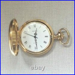 Nastrix Swiss Pocket Watch 17 Jewel Incabloc Wind-up Hunting Case Gold Plated