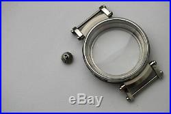 New 46mm Stainless Steel Case for Conversion Pocket Watch Movement 14,4 mm thick
