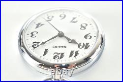 New BatteryNear MINT Seiko 7C11-0010 White Dial Quartz Pocket Watch From Japan