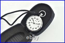 New BatteryNear MINT Seiko 7C11-0010 White Dial Quartz Pocket Watch From Japan