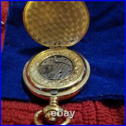 New Rare ROTARY Pocket Watch with Chain with Day of Month Never Worn or Carried