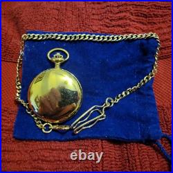 New Rare ROTARY Pocket Watch with Chain with Day of Month Never Worn or Carried
