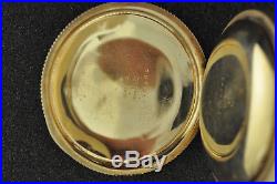 Nice Vintage 18 Size 21j 2 Tone Crescent St Hunting Case Pocket Watch Keeps Time