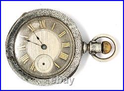 OF Railroad Illinois Bunn Special Pocket Watch Heavy Deuber Silver Case 18S 21J