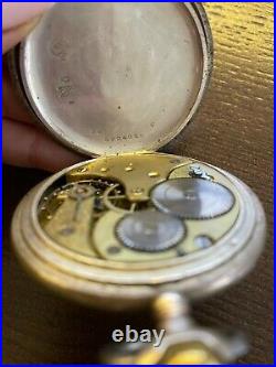 OMEGA pocket watch 15 silver case open face