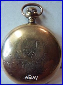 OUTSTANDING 18s 23j WALTHAM VANGUARD 1903 RAILROAD POCKET WATCH with RAILROAD CASE